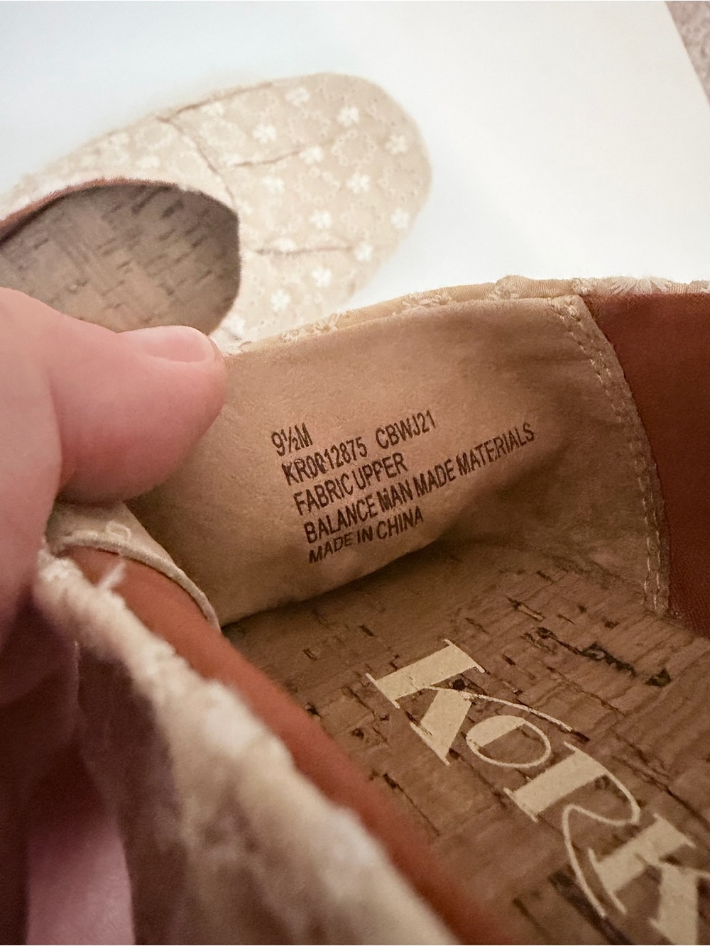 Korks fabric flats sz 9.5 - Picture 5 of 9